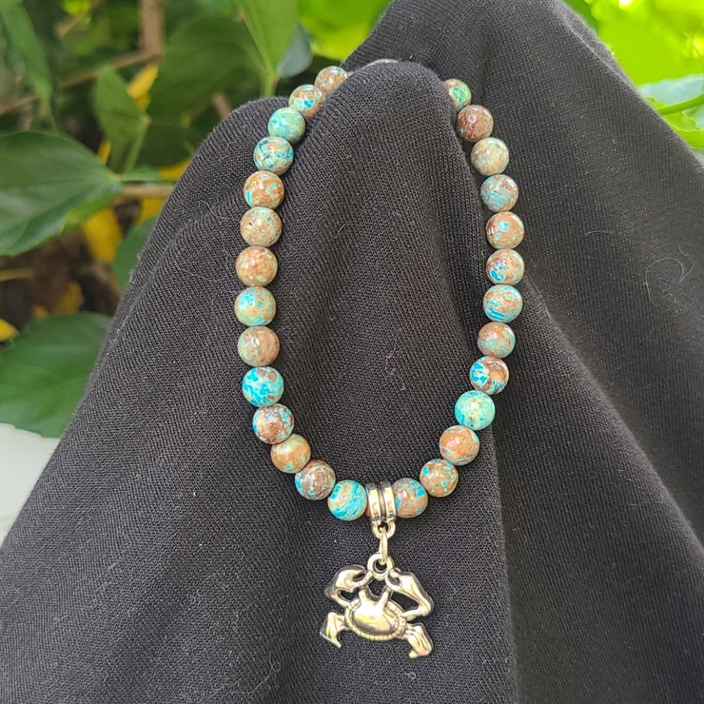 Crab beaded bracelet boho beachy
